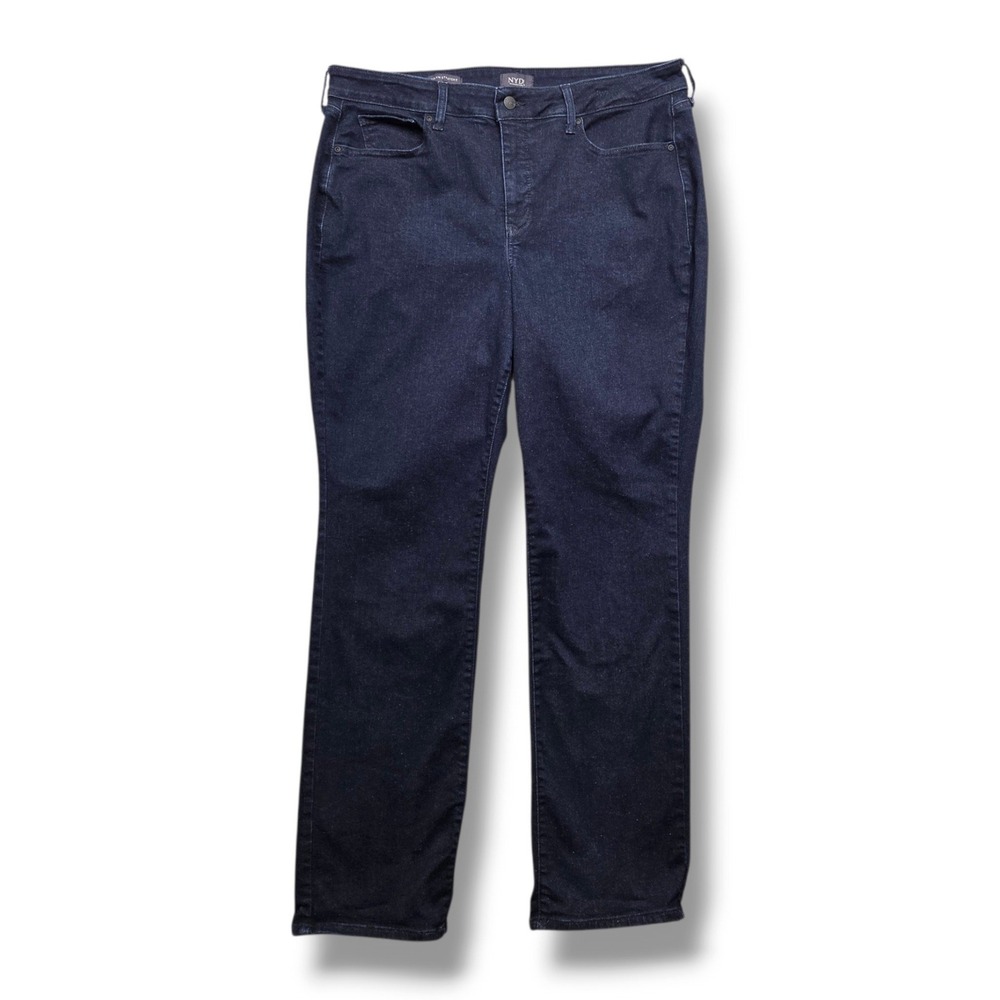 NYDJ Marilyn Straight Jeans Womens 18W High Rise Lift Tuck Rinse Wash